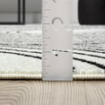 thumbnail image 2 of Abani Nuevo Beige Black Swirls Modern Area Rug 3' x 6' for Living Room, Bedroom - Abstract Design - Durable & Easy to Clean, 2 of 15