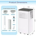 thumbnail image 6 of Portable Air Conditioners, Flarhetoric 10000 BTU Cooling/Fan/Dry 3 IN 1 Portable Ac unit for Room 560 SQ.FT, Units for Low Noise rooms for Home, Office(White+Gray,D13.3"xW11.8"xH27.5"), 6 of 8