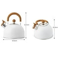 thumbnail image 2 of GUOOL 2.5L White Stainless Steel Tea Pot Whistling Tea Kettle Food Grade Material with, 2 of 9