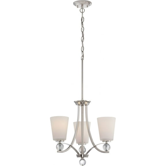 Nuvo 60-5496 - Connie - 3 Light Chandelier w/ Satin White Glass
