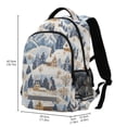 thumbnail image 2 of FORMRS Unisex Backpack Elementary School Travel Bookbag with Reflective Stripes, Snowy Winter, 2 of 7