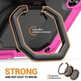thumbnail image 6 of Case for Samsung Galaxy Tab A9 2023 8.7 inch, 360 Rotating Stand Handle Shoulder Strap Heavy Duty Shockproof Cover, Rose, 6 of 7