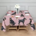 thumbnail image 3 of Schnauzer Dogs and Pioneer Flower Square Tablecloth,Waterproof Square Table Cover,Wipeable Spillproof Washable Table Cover for Home Kitchen Party Decor 42"X42"(107x107cm), 3 of 6
