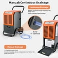 thumbnail image 4 of Costway 45-Pint(DOE) Portable Commercial Dehumidifier with Water Tank & Drainage Pipe 4,500 Sq. ft Coverage Area (MAX 163Pint at 95°F, 90%RH), 4 of 10
