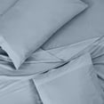 thumbnail image 5 of ROYALE LINENS 300 Thread Count 100% Long Staple Combed Cotton Sheet Set - 4 Piece King Bed Sheet 1 Fitted Sheet, 1 Flat Sheet, 2 Pillow Cases - Breathable & Crisp Percale Sheet Set (King, Cool Blue), 5 of 10
