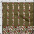 thumbnail image 1 of Soimoi Velvet Fabric Leaves & Rose Panel Print Fabric by The Yard 58 Inch Wide, 1 of 5