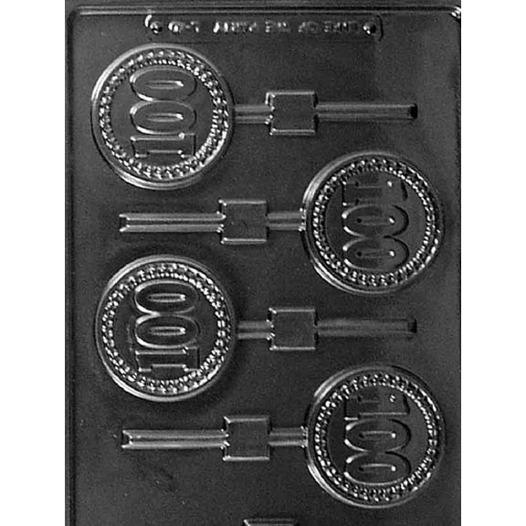 Grandmama's Goodies L040 100th 100 Lollipop Chocolate Candy Soap Mold with Exclusive Molding Instructions