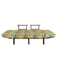 thumbnail image 3 of Abstract Futon Couch, Geometrical Image Rounds with Vintage Retro Designwith Rainbow Colors Art Print, Daybed with Metal Frame Upholstered Sofa for Living Dorm, Loveseat, Multicolor, by Ambesonne, 3 of 4