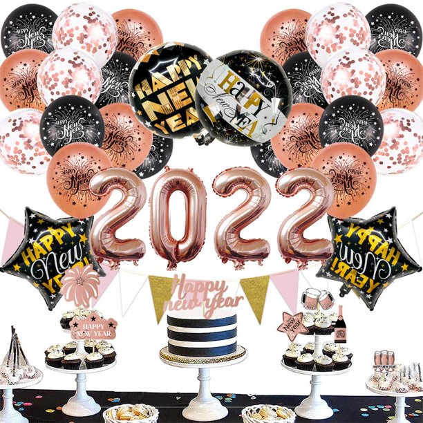 New Year Christmas Balloon Banner Flag Set Party Supplies Set Para Celebraciones Navideñas Y Despedidas De Soltero 2022 Happy Cateissary HA041441-01