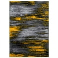 thumbnail image 2 of Yellow/Grey/Silver/Black/Abstract Contemporary Modern Design Mixed Brush Pattern Colors Area Rug, 2 of 9