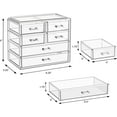 thumbnail image 5 of Sorbus Acrylic Cosmetics Makeup and Jewelry Storage Case Display - 2 Large and 4 Small Drawers Space-Saving, Stylish Acrylic Case Great for Lipstick, Eye Liner, Nail Polish, Brushes, Jewelry and More, 5 of 7