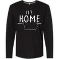 thumbnail image 3 of Inktastic It's Home- State of Iowa Outline Distressed Text Long Sleeve T-Shirt, 3 of 5