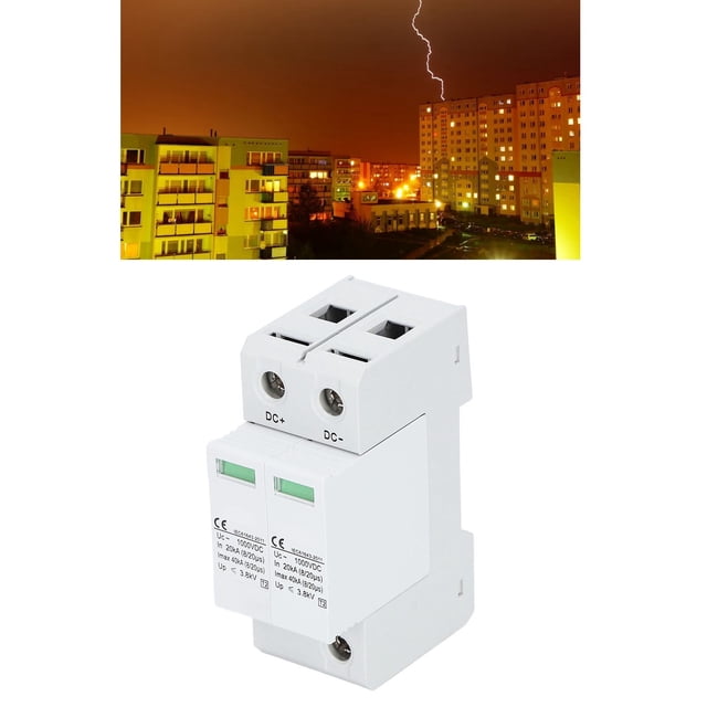 SurgeProtective Device DC DC SurgeProtector SurgeProtective Device Photovoltaic Protector Low Voltage Arrester Device Home Lightnings Device DC 1000V 40KA