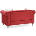 thumbnail image 6 of Glory Furniture Raisa Velvet Loveseat in Burgundy, 6 of 6