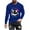 Blue, variant on Long Sleeve T-Shirts for Men Fashionable Men's Printed Top with Long Sleeved Round Neck and Smiling Face Printed Top/shirt,Red L