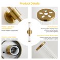 thumbnail image 2 of KAISITE Brass Wall Sconce Modern Unique Design 2-Light E12 Gold Wall Sconce with Clear Glass Shade, 2 of 9