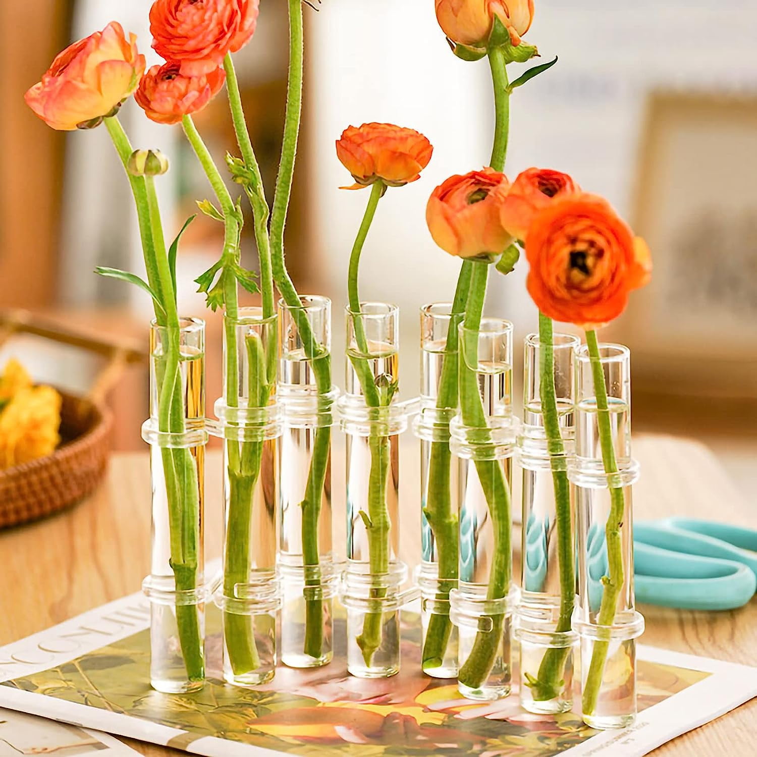 MAVLLY 2023 New Hinged Flower Vase,Hinged Flower Vases Test Tube,Hinged