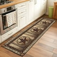 thumbnail image 3 of Western Farmhouse Large Area Rugs for Bedroom Living Room, Soft Non Slip Carpet Bedside Rug, Primitive Rustic Country Retro Texas Star Rectangular Floor Cover Kitchen Accent Rug 2'x6' for Office, 3 of 9