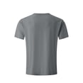 thumbnail image 5 of Betivan Men's Solid Color V Neck Half Button Short Sleeve Top Casual Shirt Breathable Blouse Lightweight Sporty for Exercise Outdoor Gym Leisure, 5 of 8