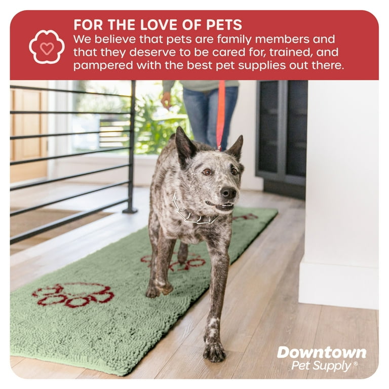 My Doggy Place Dog Mat for Muddy Paws, Washable Dog Door Mat, Sage, Hallway  Runner 