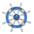thumbnail image 2 of Rustic Dark Blue And White Decorative Ship Wheel With Seagull 12"- Beach Decorating Ideas- Wooden Home Signs, 2 of 2