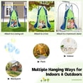 thumbnail image 4 of Spaco 2-in-1 40 Inch Kids Hanging Chair Detachable Swing Tent Set, Tree Swing Tent, Detachable Play Tent for 2 or 3 Kids with Capacity of 330 lbs, Green, 4 of 8