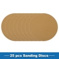 thumbnail image 3 of Discos de Lijado Únicos Bargains 8 Pulgadas 150 Grano Redondo de Papel de Lijar con Gancho y Bucle Óxido de Aluminio Amarillo 25 Pcs, 3 of 6