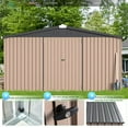 thumbnail image 3 of AECOJOY 12' x 12' Outdoor Metal Storage Shed with Lockable Door for Backyard& Patio, Outside use, 3 of 7