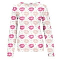 thumbnail image 5 of Qertyioot Chandail de la Saint-Valentin pour Femmes, Blouse à Manches Longues Imprimée Col Rond Tunique Décontractée, 5 of 5