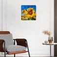 thumbnail image 3 of 12 Inch Wall Clock Battery Operated Silent Clock Decorative for Office, Kitchen, Outdoor, Living Room，Beautiful Sunflower Field Print, 3 of 4