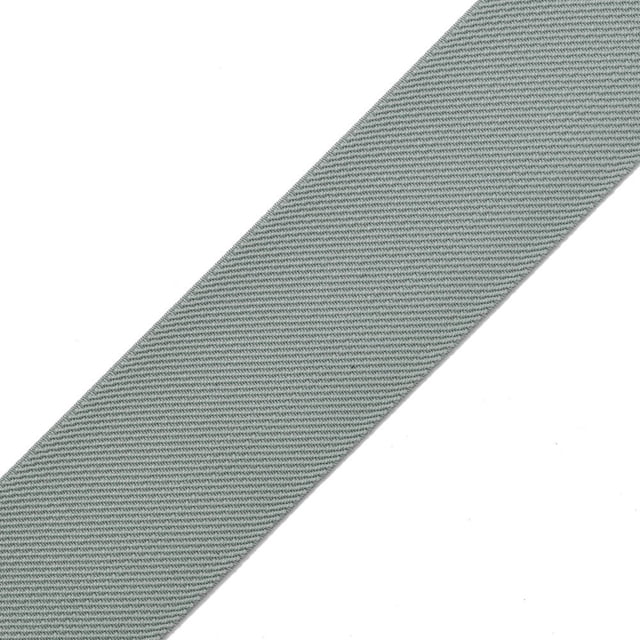 2" (50mm) Twill Elastic Band Trim, Waistband Elastic, Elastic Trim, Elastic Ribbon, 2 Yard, TR-11831 (Gray)