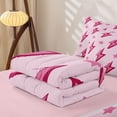 thumbnail image 5 of Homewish Pink Lightning Zipper Full Size Comforter Sets with Fitted Sheet and 2 Pillowcases For Girls,Glitter Stars Zipper Bedding Set,Pink Reversible,4-Piece, 5 of 7