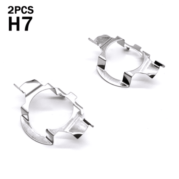 2 Pcs H7 LED Headlight Bulb Base Holder Adapter Socket Retainer Clips Kit Auto Accessories