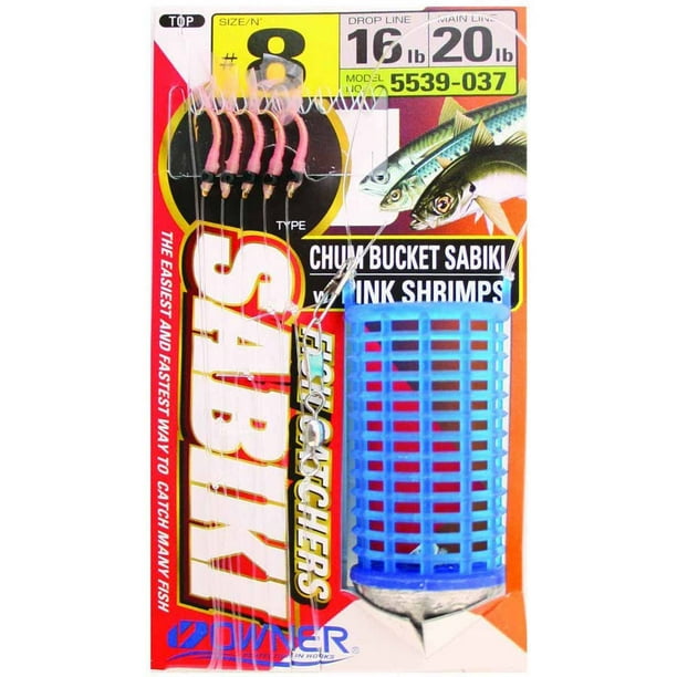 Owner 5539057 Chum Bucket Sabiki 620 lb BL30 lb Medium Light 1 Pack