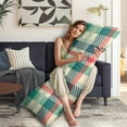 thumbnail image 5 of Full Body Pillow Cover 20x54 - Plaid Checkered Pillow Case with Hidden Zipper, Breathable Geometric Pillow Protector for Adults & Maternity - Machine Washable, 5 of 5