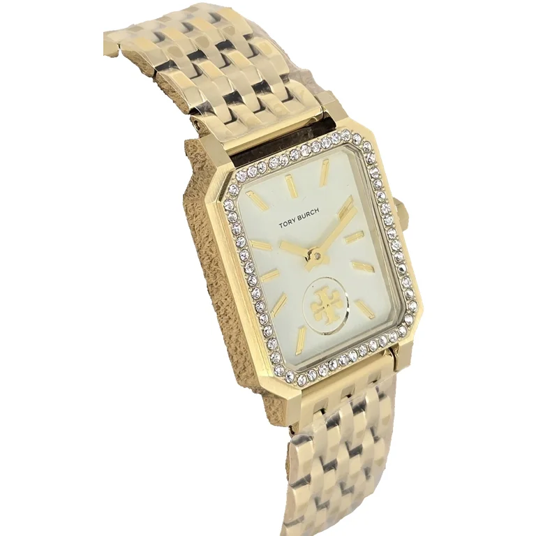 Tory Burch Robinson TBW1513 Cream Dial Gold Bracelet 27MM Womens