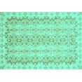 thumbnail image 1 of Ahgly Company Machine Washable Indoor Rectangle Abstract Turquoise Blue Modern Area Rugs, 2' x 4', 1 of 4