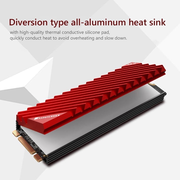 Jonsbo M.2-3 Disipador de calor Almohadillas de enfriamiento M.2 2280 SSD Radiador de disipación de calor Likrtyny Componentes de la computadora