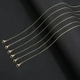 thumbnail image 4 of 6Pcs 45CM 18 Inch Serpentine Chains 18k Gold Plated Fine Cable Curb End Necklace Chains Bulk with Lobster Clasps for Jewelry Making, 4 of 6