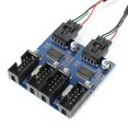 thumbnail image 5 of 30cm Usb 9 Pin interfaz encabezado placa base extensión divisor 1 a 2 + 4 Cable escritorio Usb2.0 Hub Co, 5 of 5