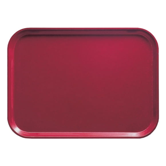 Cambro 2025505 Fiberglass Camtray® Cafeteria Tray - 25 1/2"L x 20 3/4"W, Cherry Red- Case of 6