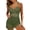 Army Green 1, variant on Kaemgyyd Women's Monokini Swimdress 2 Piece Bathing Suit V Neck Spaghetti Strap Mesh Swim Dress with Bottoms Summer Swimwear