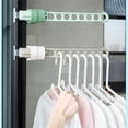 thumbnail image 4 of Injueey Percha de secado de ropa de 8 agujeros, estante de ventana resistente, estantes colgantes portátiles, soporte telescópico desmontable Almacenamiento y organización del hogar Verde, 4 of 6