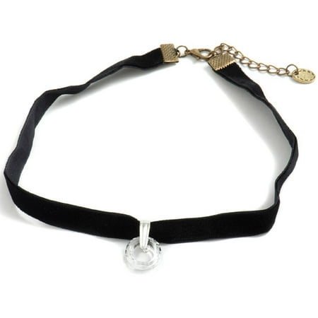 - Genuine Swarovski Clear Crystal Cosmic Ring Pendant Choker Necklace