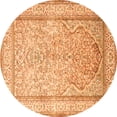 thumbnail image 1 of Ahgly Company Indoor Round Persian Orange Traditional Area Rugs, 4' Round, 1 of 1
