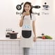 thumbnail image 5 of Delantales para mujer con bolsillos, delantales con pechera ajustable, delantal de chef impermeable a prueba de aceite para cocina, barbacoa, cocina, dibujo, manualidades, 5 of 5