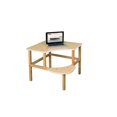 thumbnail image 2 of Wild Zoo Furniture c-d mpl-wht-wz Corner Desk - Maple-White, 2 of 2