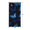 thumbnail image 5 of Black Blue Butterfly Pattern Shower Curtain 36"x72" ,Bathroom Decorative Shower Curtains Set with 12 Hooks,Modern Waterproof Washable Shower Curtain, 5 of 6