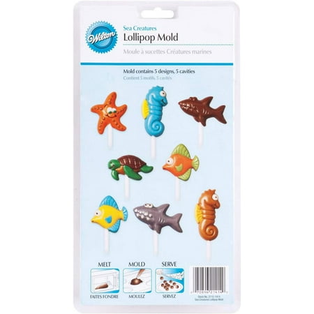Wilton 2115-1414 Sea Creatures Candy Mold, 5 Designs