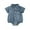 Blue, variant on Western Baby Boys Girls Summer Clothes Infant Denim Romper Baby Cowgirl Cowboy Outfit Short Sleeve Button Down Collar Casual Bodysuits Playsuit